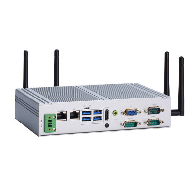 Axiomtek eBOX626A Fanless Computer with Celeron J6412, HDMI, VGA, 6 USB, 2 LAN, 3 COM